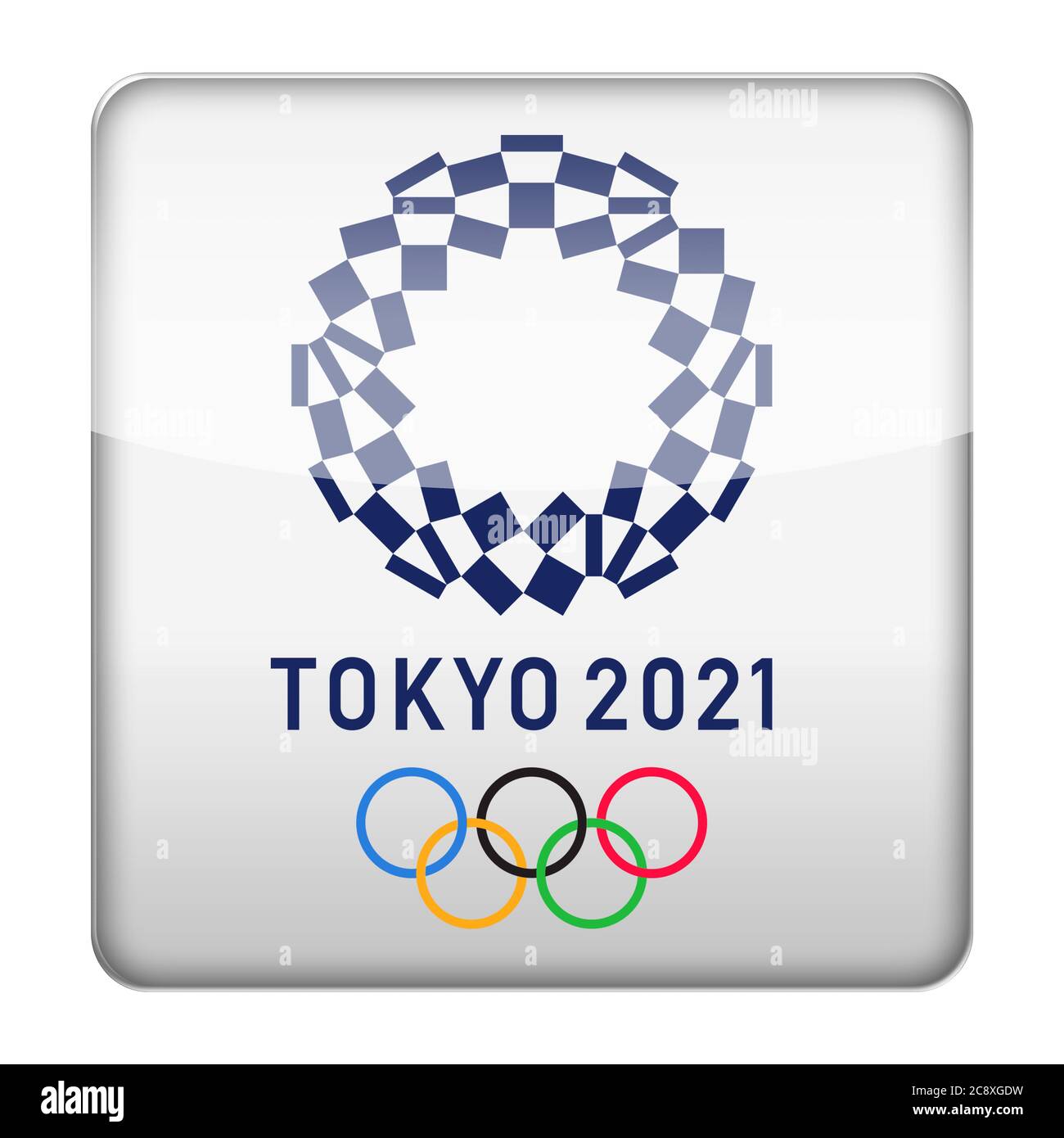 Bandeira Tokyo 2020 No Céu. Jogos Olímpicos De Verão Da Xxii. Tokyo 2021.  Imagem Editorial - Ilustração de turismo, emblema: 224835410