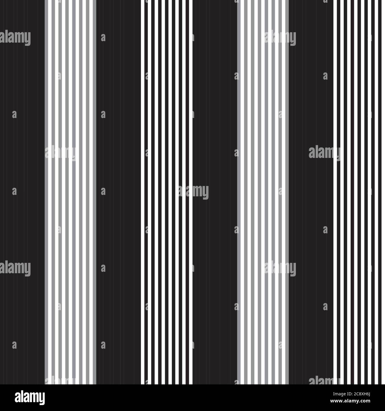 Black and white vertical striped seamless pattern background suitable ...
