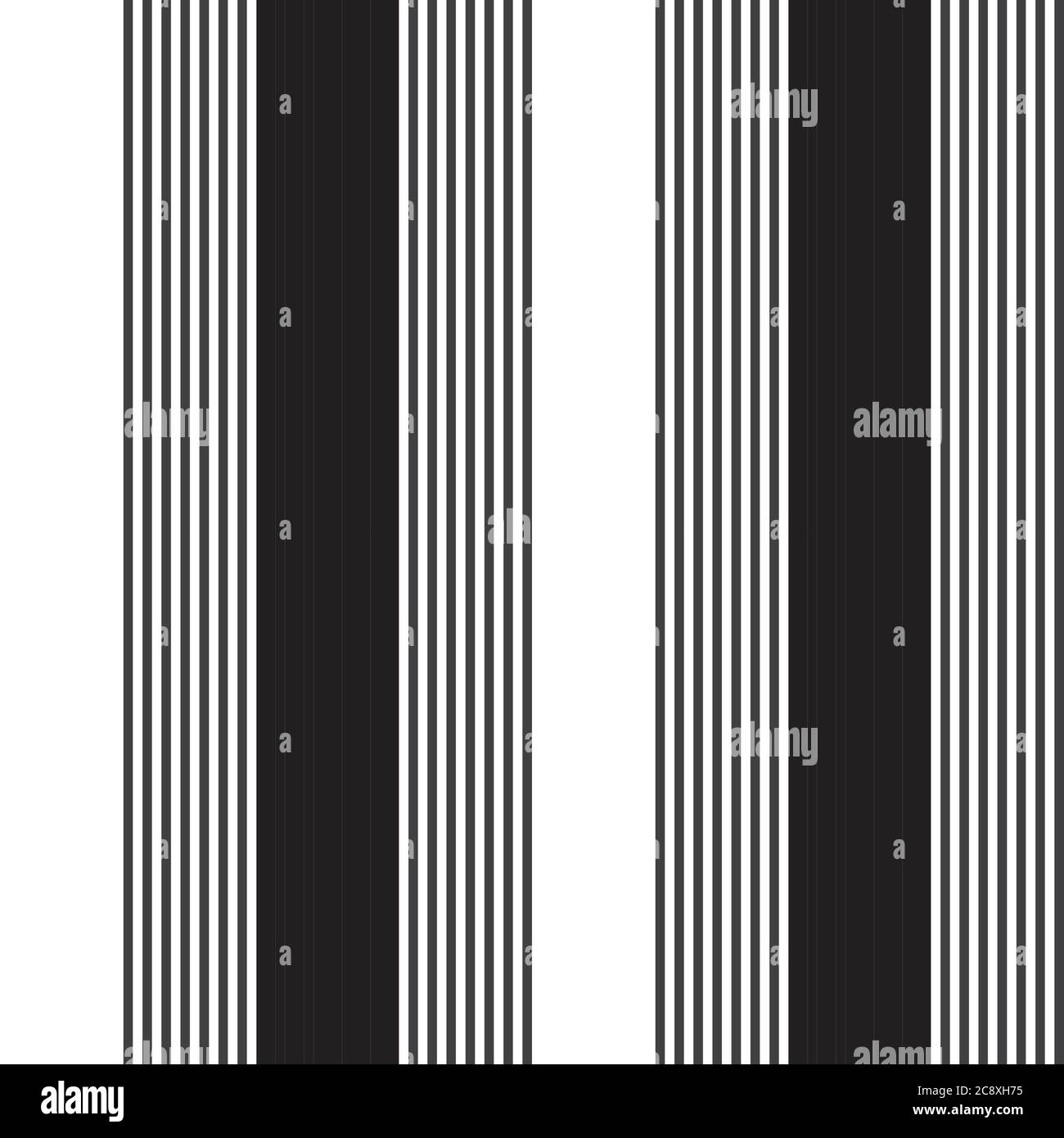 Black and white vertical striped seamless pattern background suitable ...