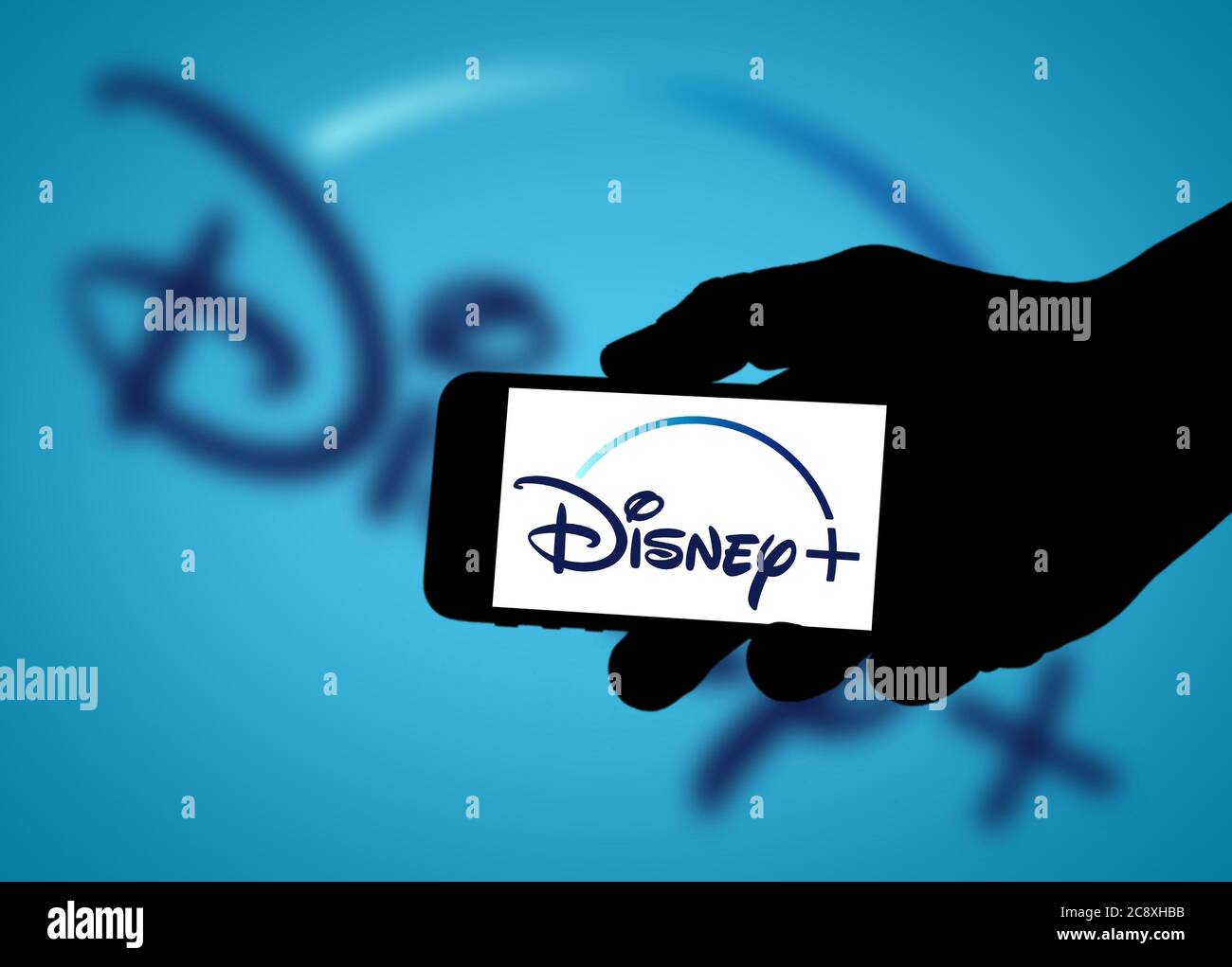 Disney Plus logo Stock Photo