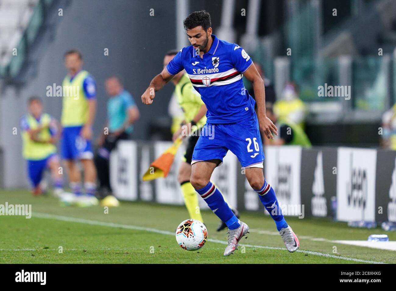Torino (Italy) 26th July 2020. Italian Serie A. Juventus Fc vs Uc Sampdoria. Mehdi Leris of Uc Sampdoria . Stock Photo