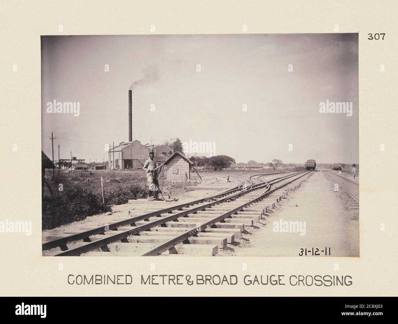 Combined Metre & Broad Gauge Crossing Stock Photo Alamy