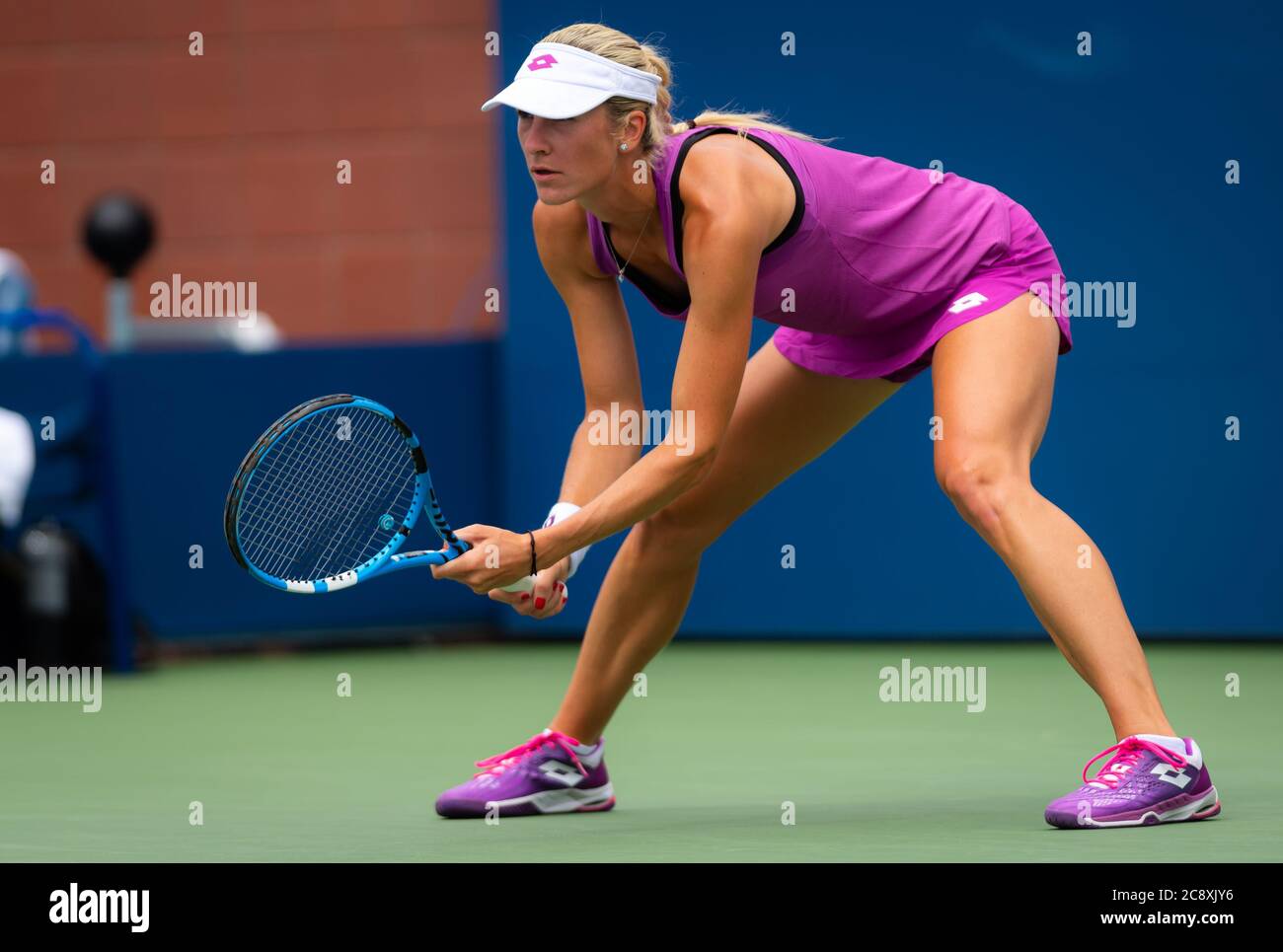 Denisa Allertova of the Czech Republic in action during her first-round  match at the 2019 US Open Grand Slam tennis tournament Stock Photo - Alamy