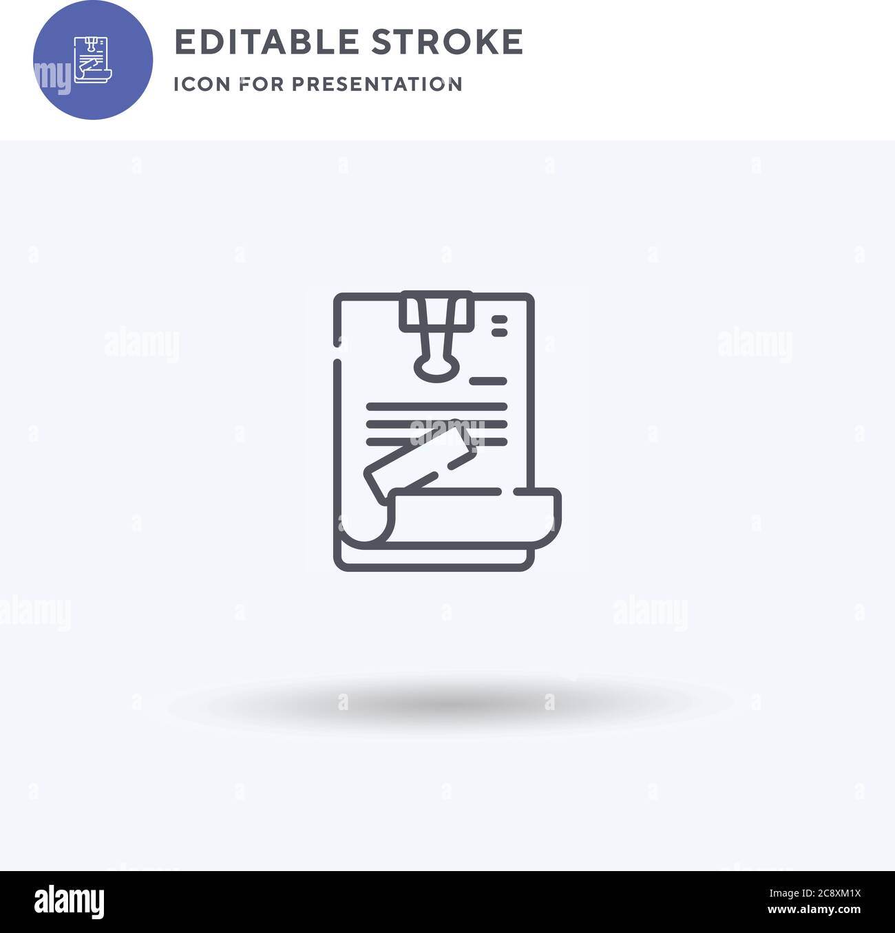Document icon vector, filled flat sign, solid pictogram isolated on ...