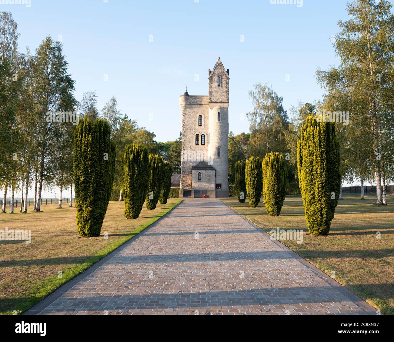 ulster tower in france in remembrance of soldiers from the great war Stock Photo