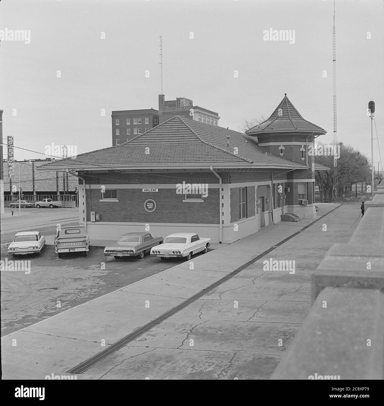 [Texas and Pacific Railway Freight Station, Abilene, Texas] Stock Photo