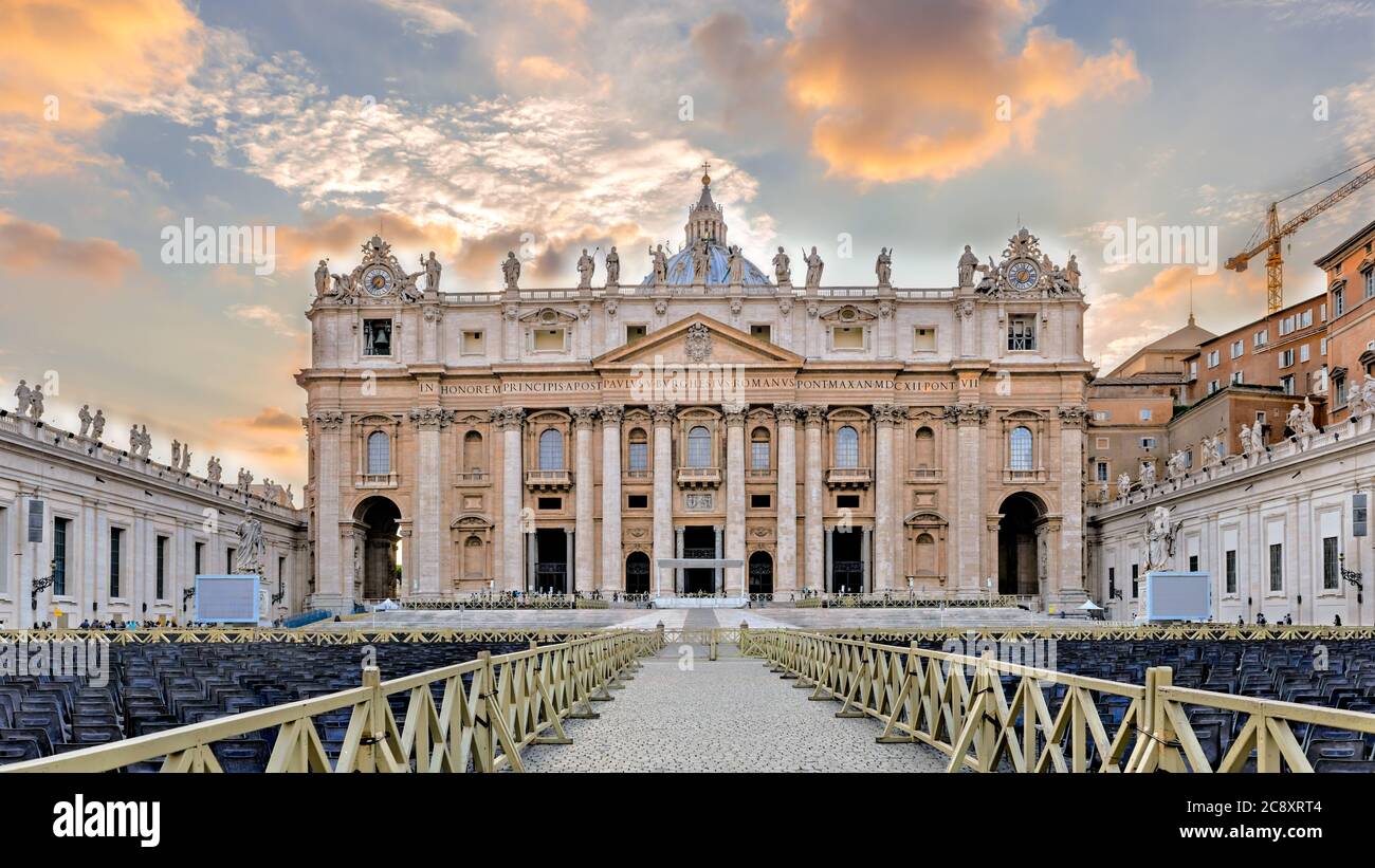 View at the Saint Peters Basilica in Rome, Italy Stock Photo - Alamy