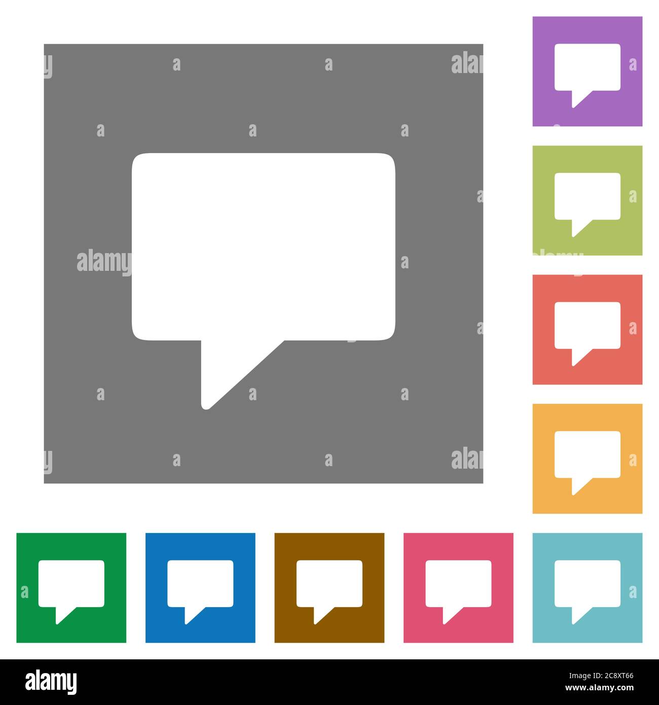 Message bubble simple icons Stock Vector Images - Alamy