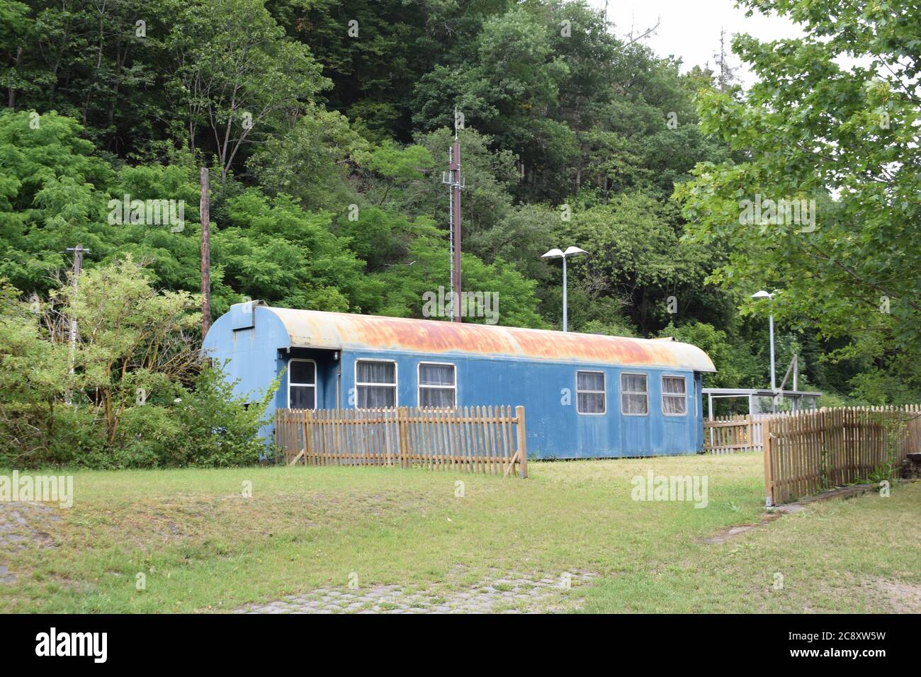 Train station in Monreal, Eifel Stock Photo - Alamy