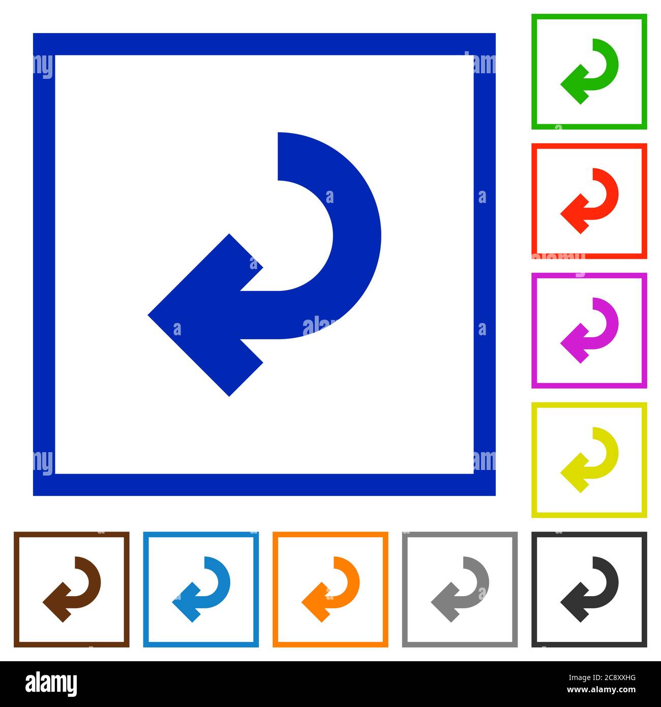 Return arrow color flat Stock Vector Images - Alamy