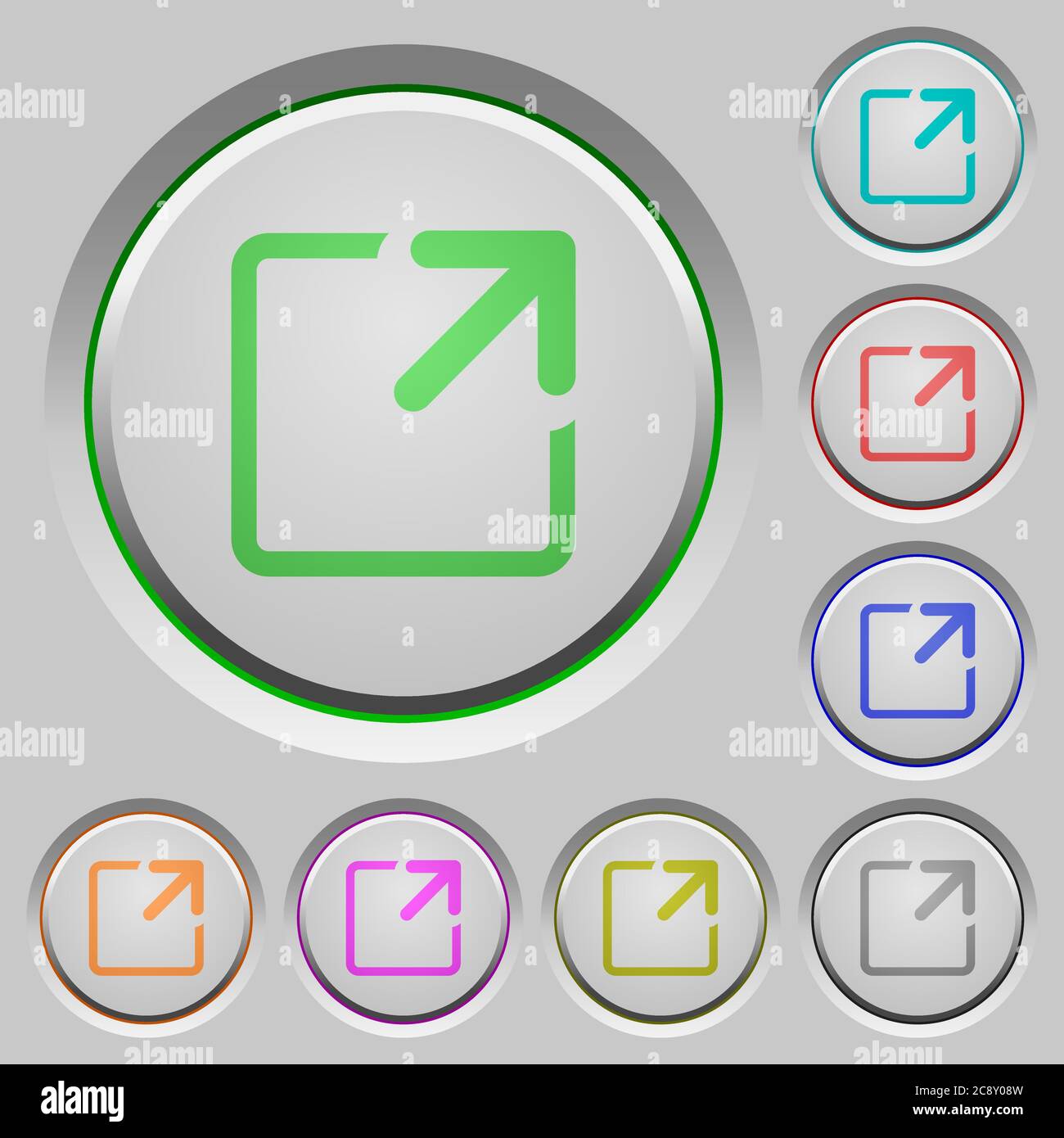 Maximize window color icons on sunk push buttons Stock Vector Image ...