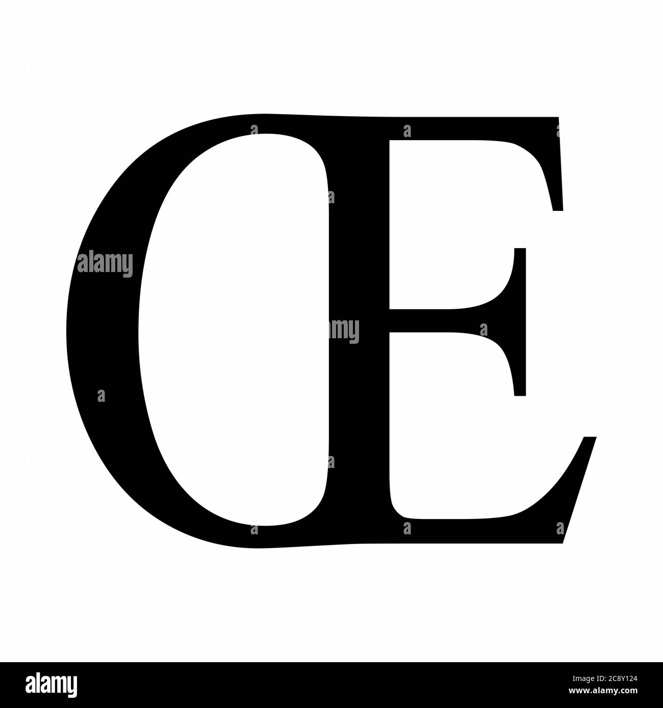 OE ligature latin capital letter Stock Vector