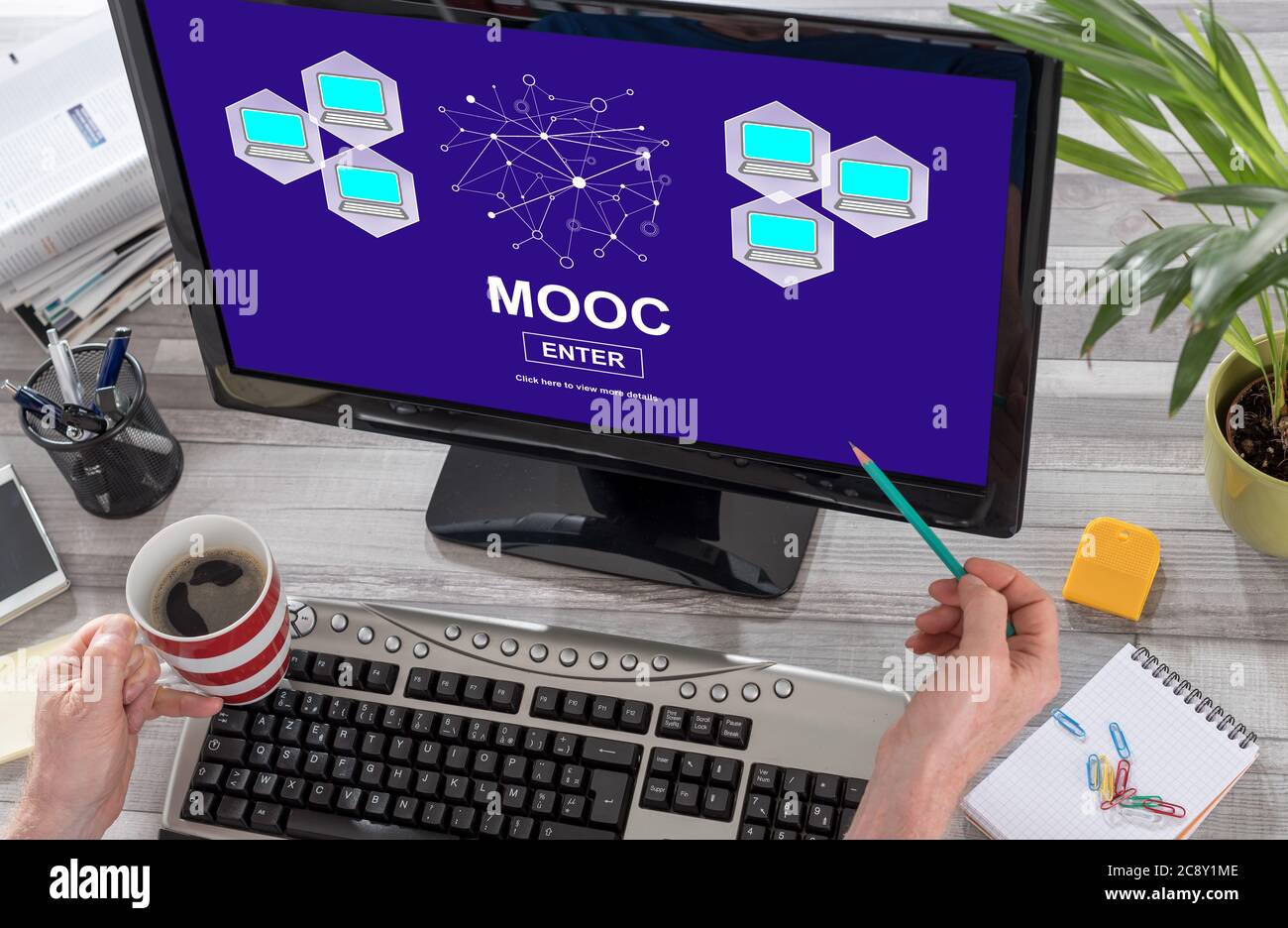 Mooc concept on a computer screen Stock Photo - Alamy