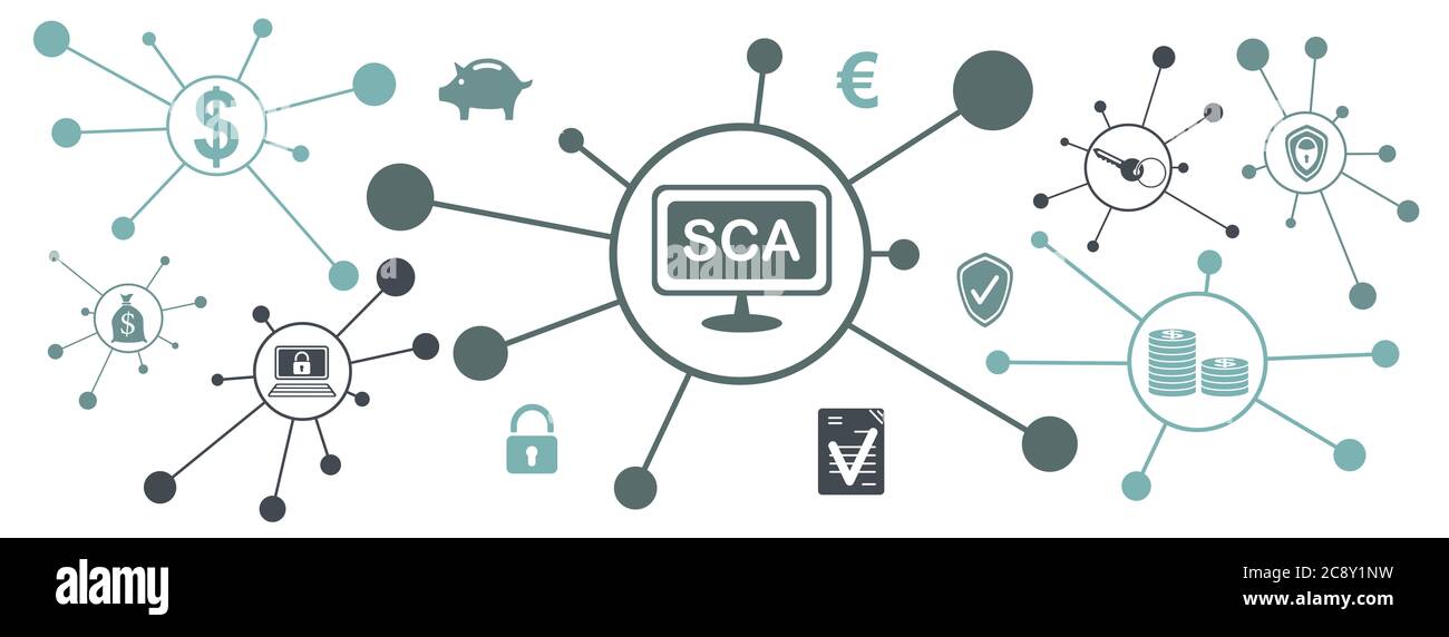 Concept of sca with connected icons Stock Photo - Alamy
