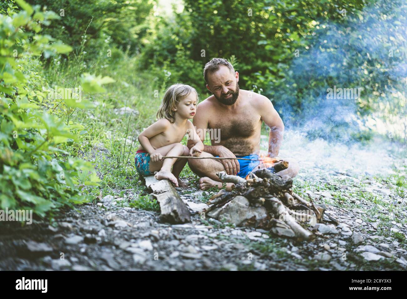 Dad and son hiking hi-res stock photography and images - Page 2 - Alamy