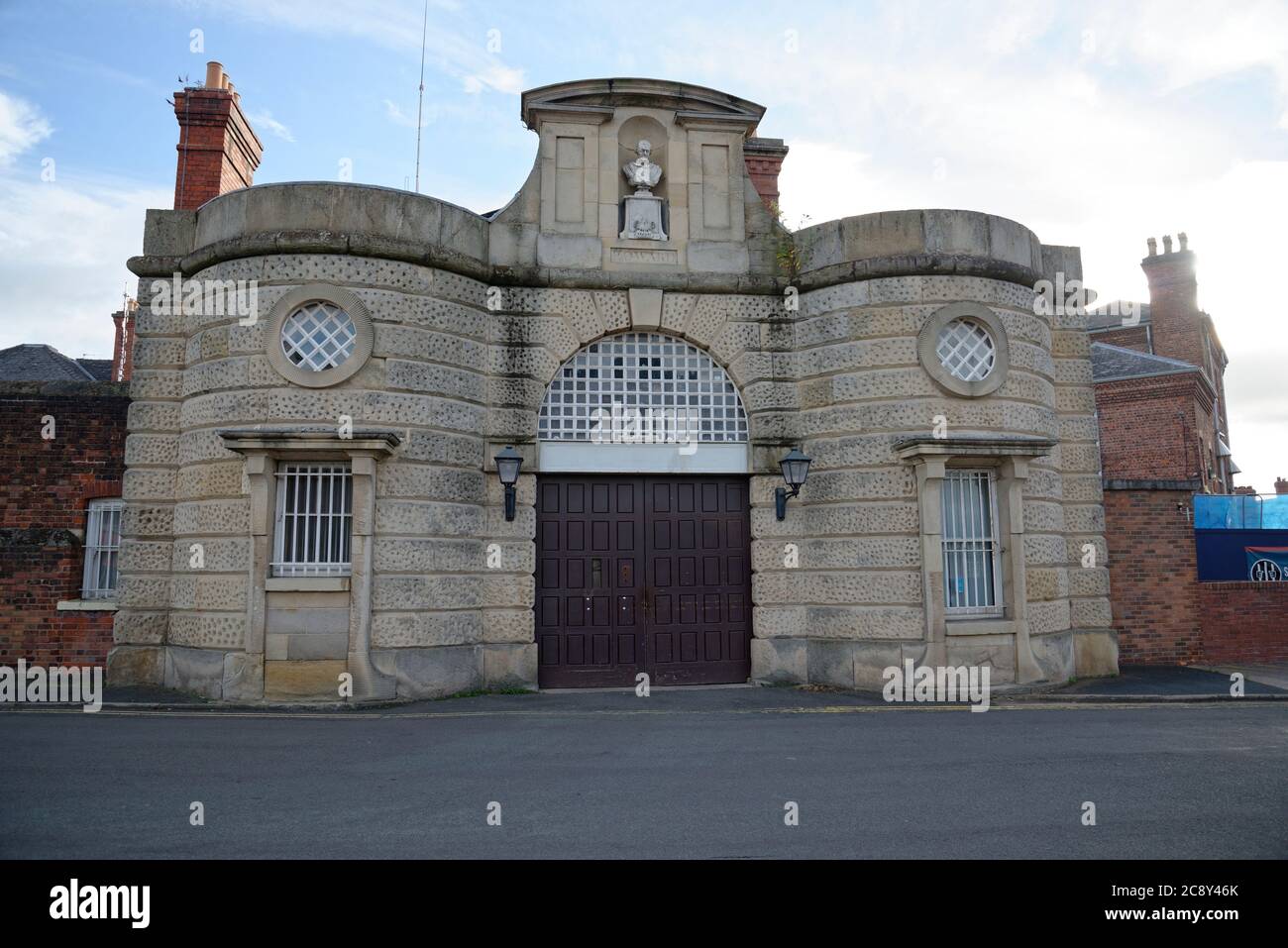 H.M. Prison Shrewsbury. Prison entrance. Stock Photo