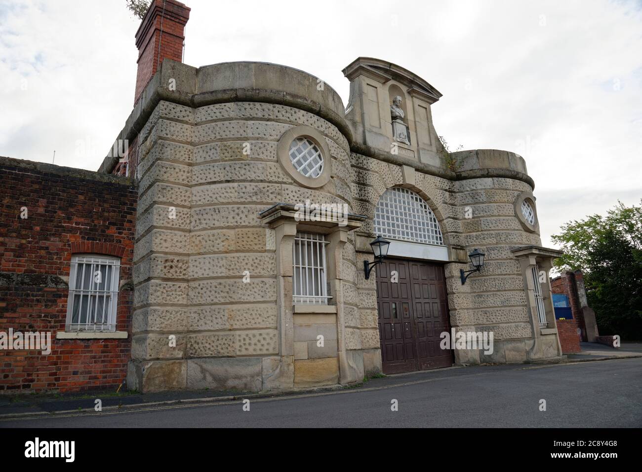 H.M. Prison Shrewsbury. Prison entrance. Stock Photo