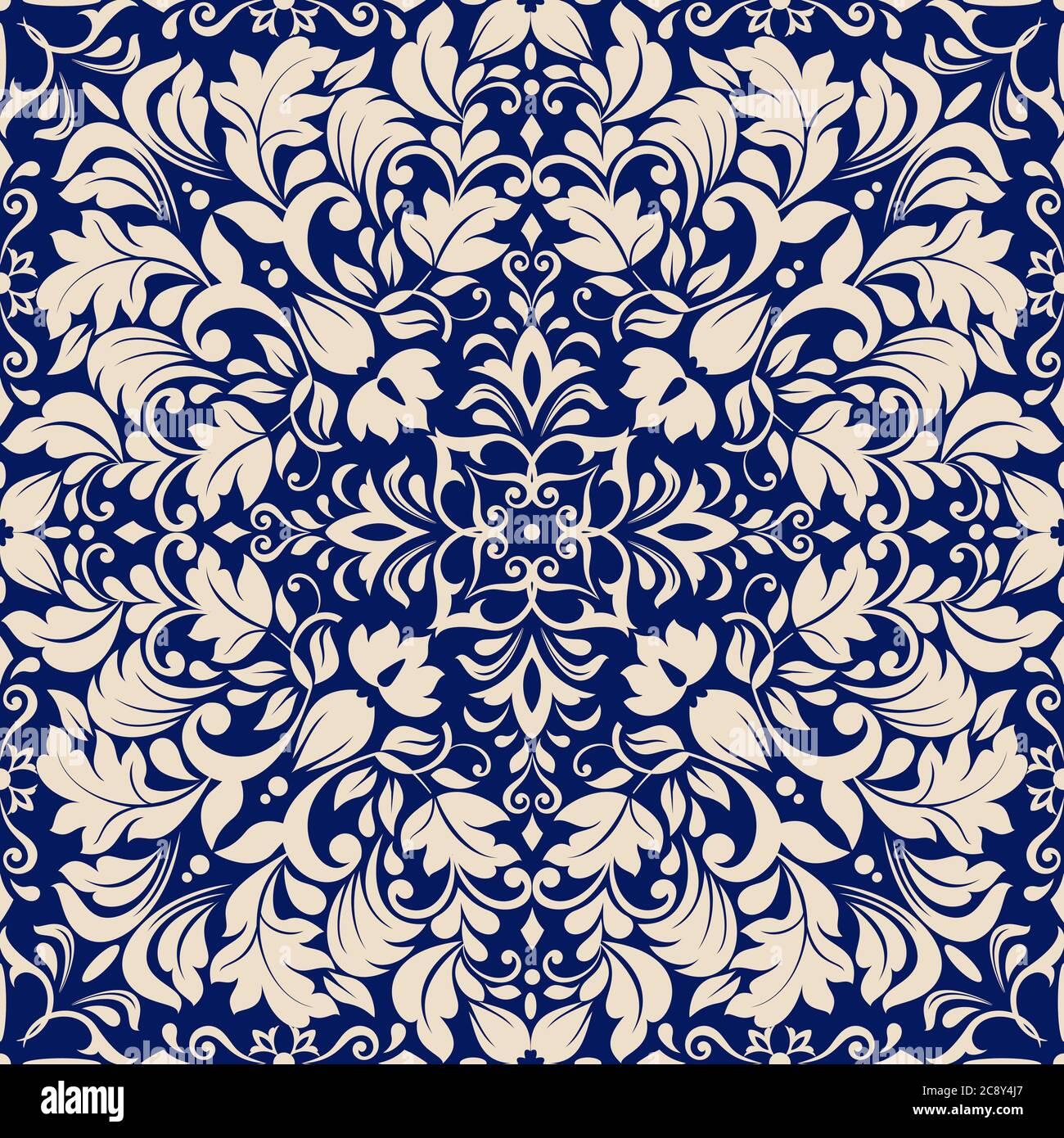 Seamless damask wallpaper. Seamless vintage pattern in Victorian style ...