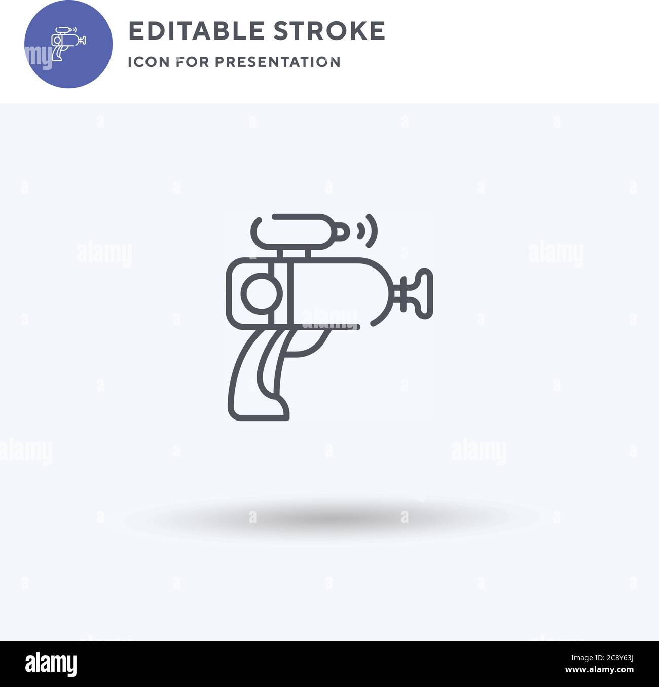 Laser Gun icon vector, filled flat sign, solid pictogram isolated on ...