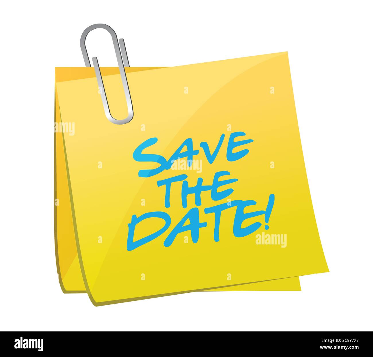 Save the date note illustration design over a white background Stock Vector