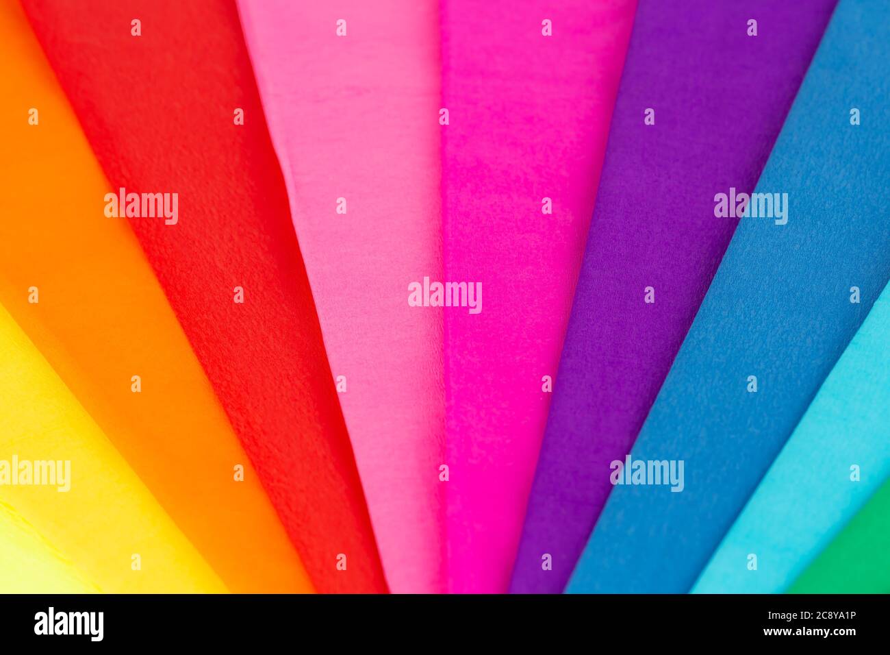 Colorful crepe papers texture as a background. Stock Photo