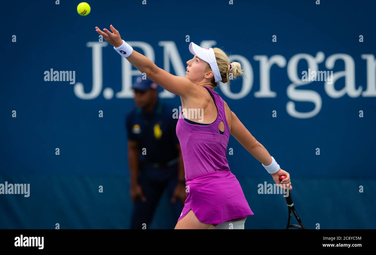 Nina Stojanovic of Serbia in action during the final qualifications