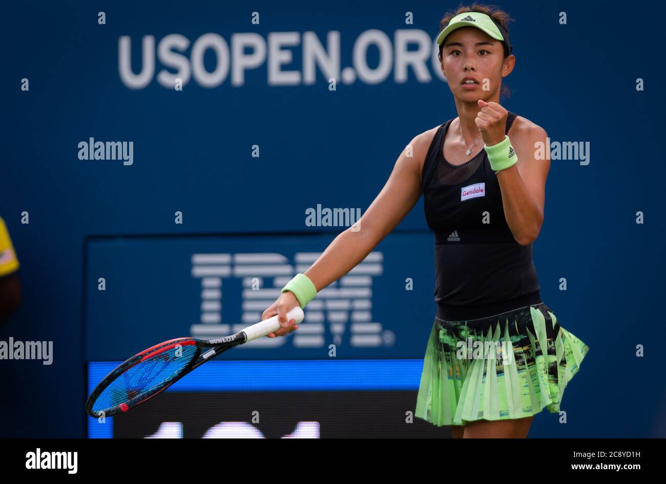 Qiang Wang of China in action during the third-round at the 2019 US Open Grand Slam tennis tournament Stock Photo