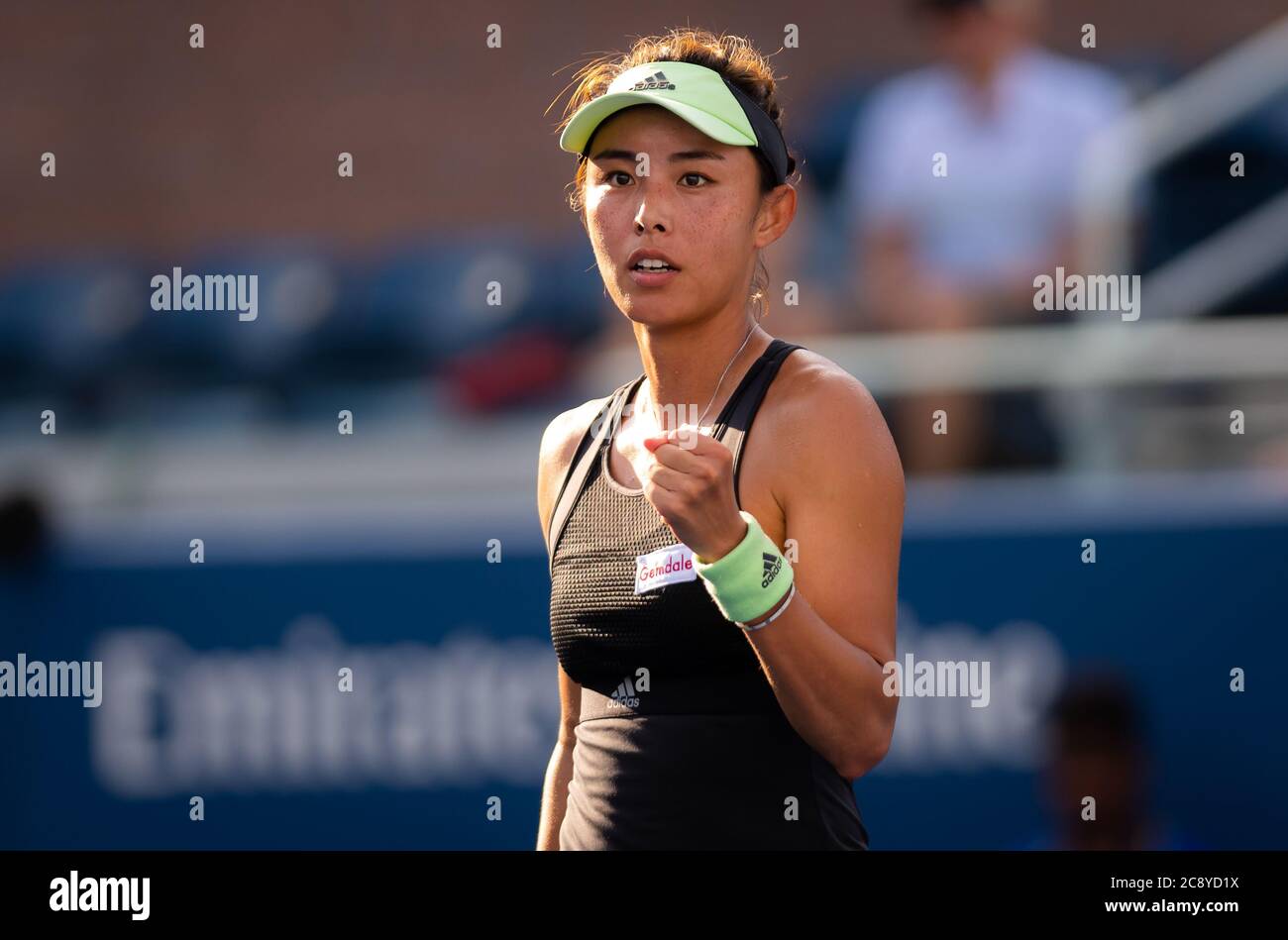 Qiang Wang of China in action during the third-round at the 2019 US Open Grand Slam tennis tournament Stock Photo