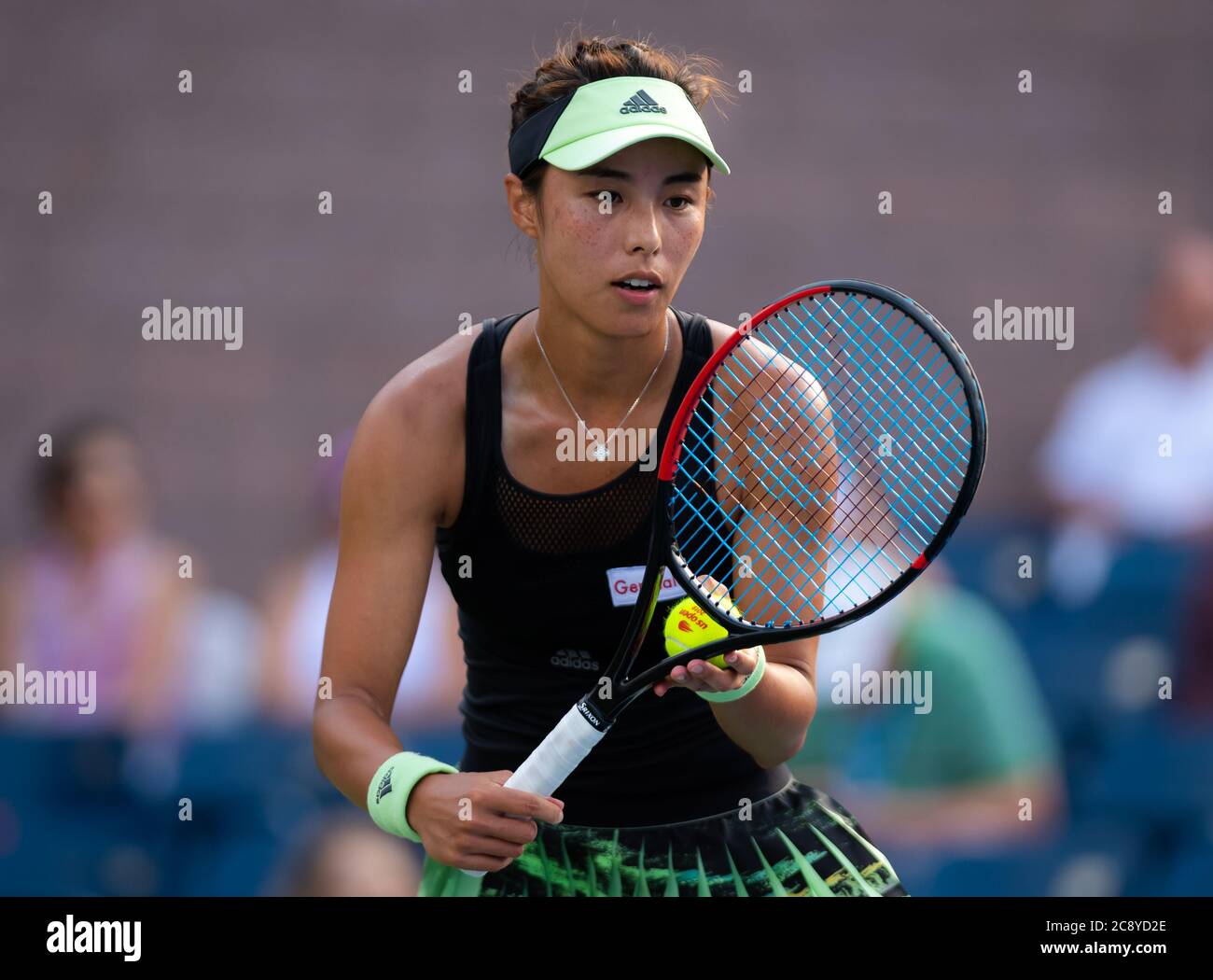 Qiang Wang of China in action during the third-round at the 2019 US Open Grand Slam tennis tournament Stock Photo