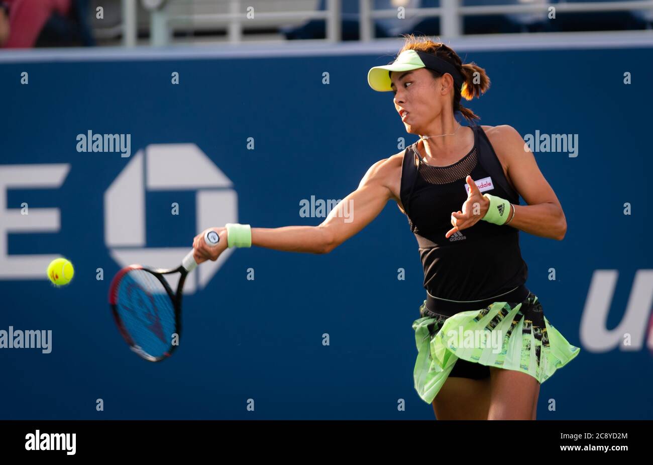 Qiang Wang of China in action during the third-round at the 2019 US Open Grand Slam tennis tournament Stock Photo