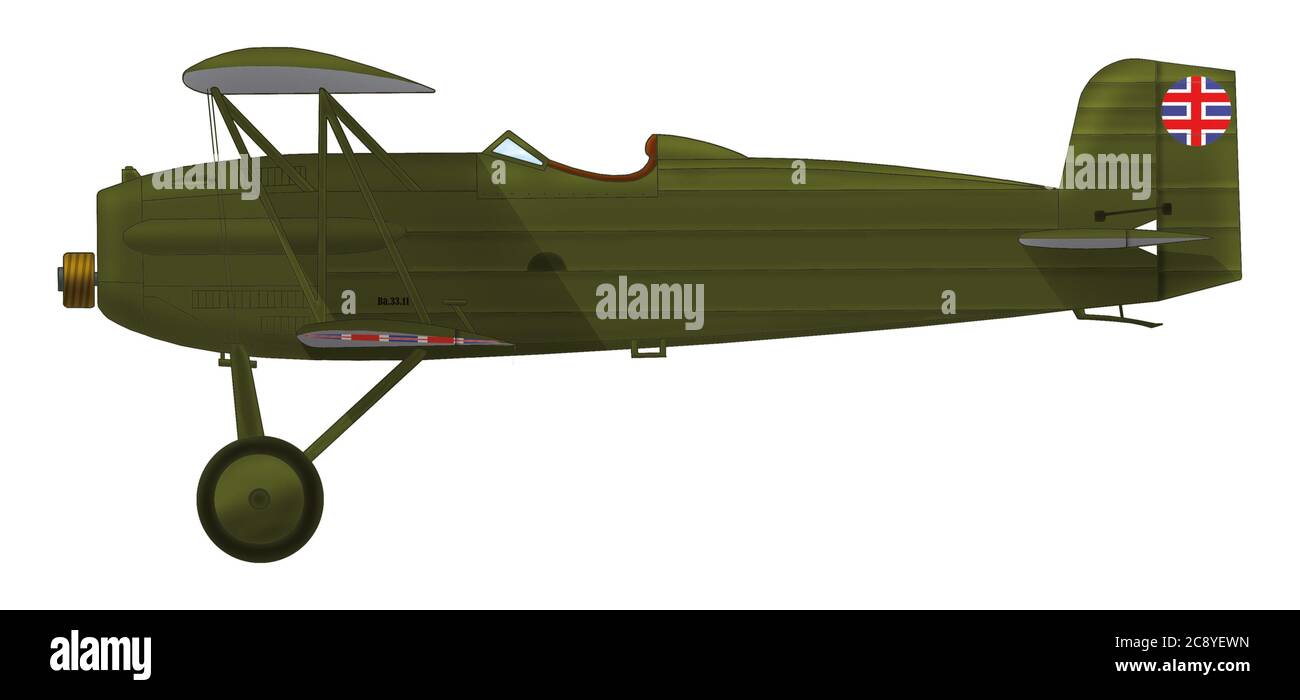 Avia Ba.33.11 used by the Training Flight of the Slovak Air Force, Summer 1939 Stock Photo