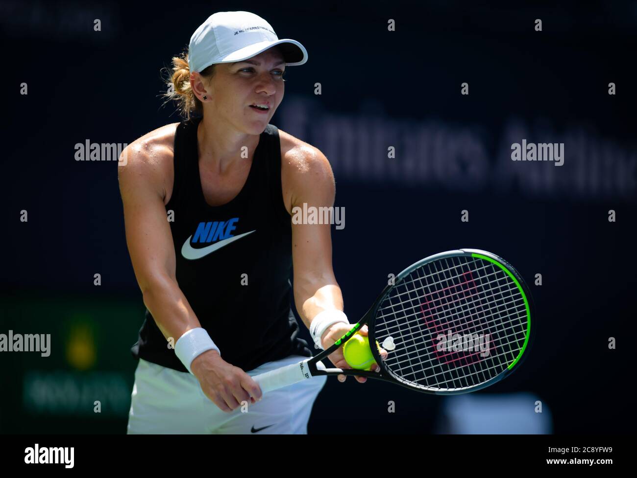 Simona Halep of Romania during practice at the 2019 US Open Grand Slam  tennis tournament Stock Photo - Alamy