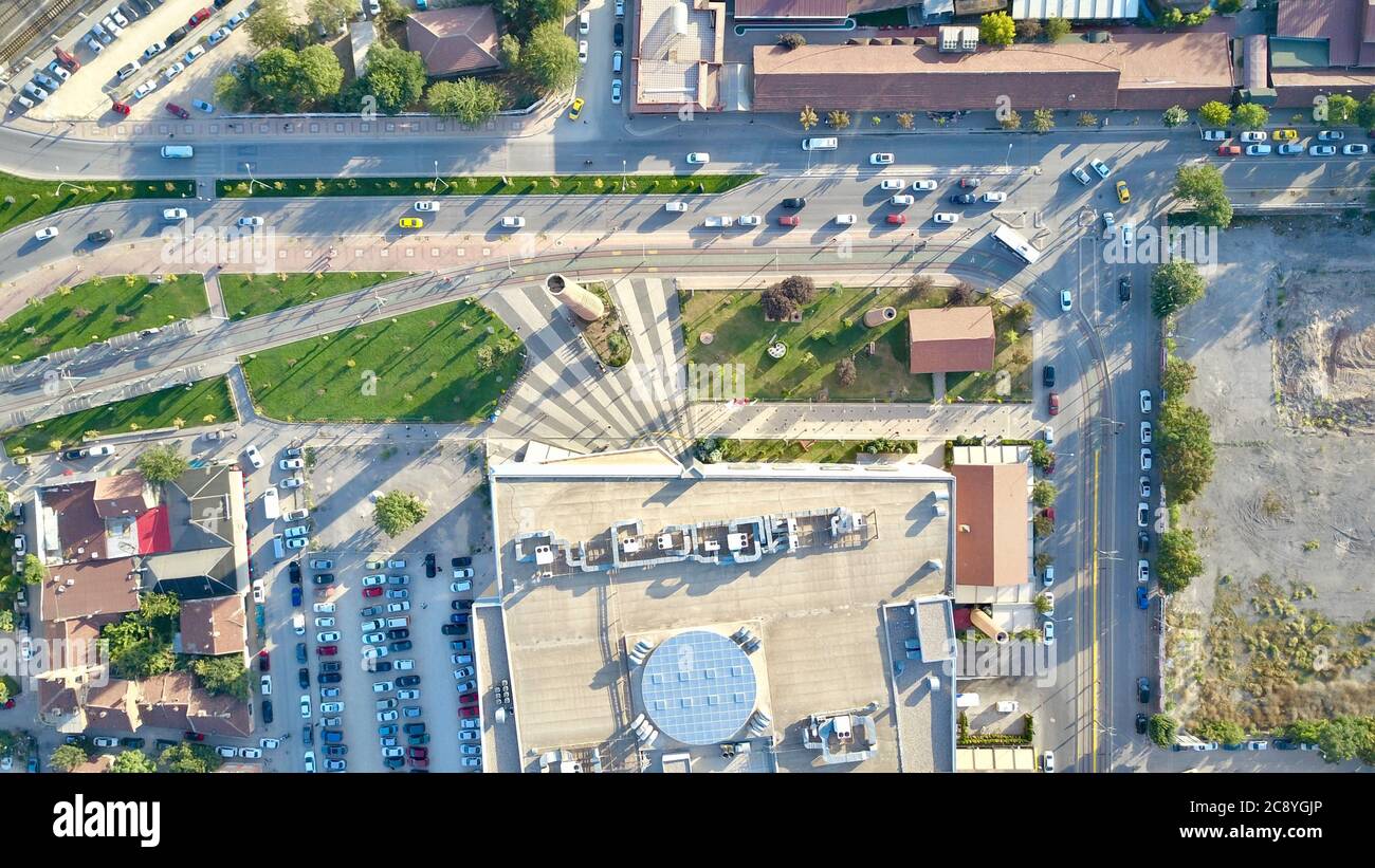 Aerial city view of Eskisehir/Turkey Stock Photo