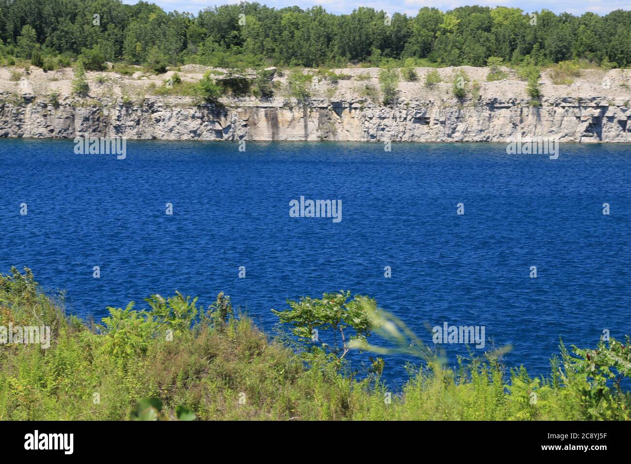 Surface mineral rock quarry abandoned Stock Photo Alamy