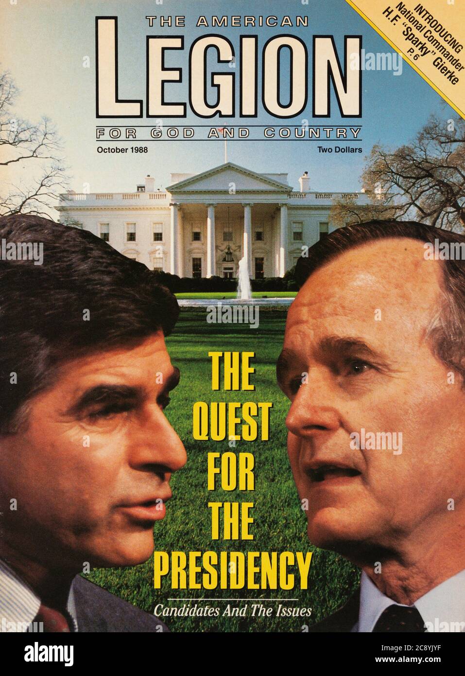 American Legion Magazine cover, Presidential Election 1988, United States Stock Photo