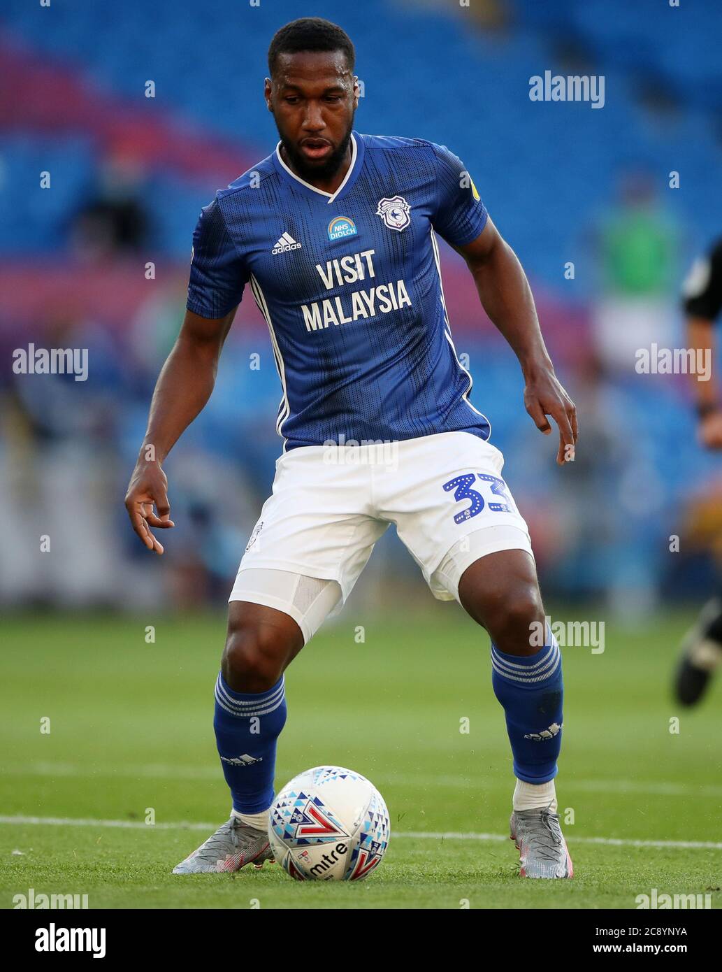 Cardiff City's Junior Hoilett during the Sky Bet Championship play-off match at the Cardiff City Stadium, Cardiff. Stock Photo