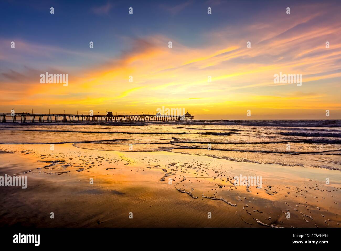 Sunset in Imperial Beach, California Stock Photo Alamy