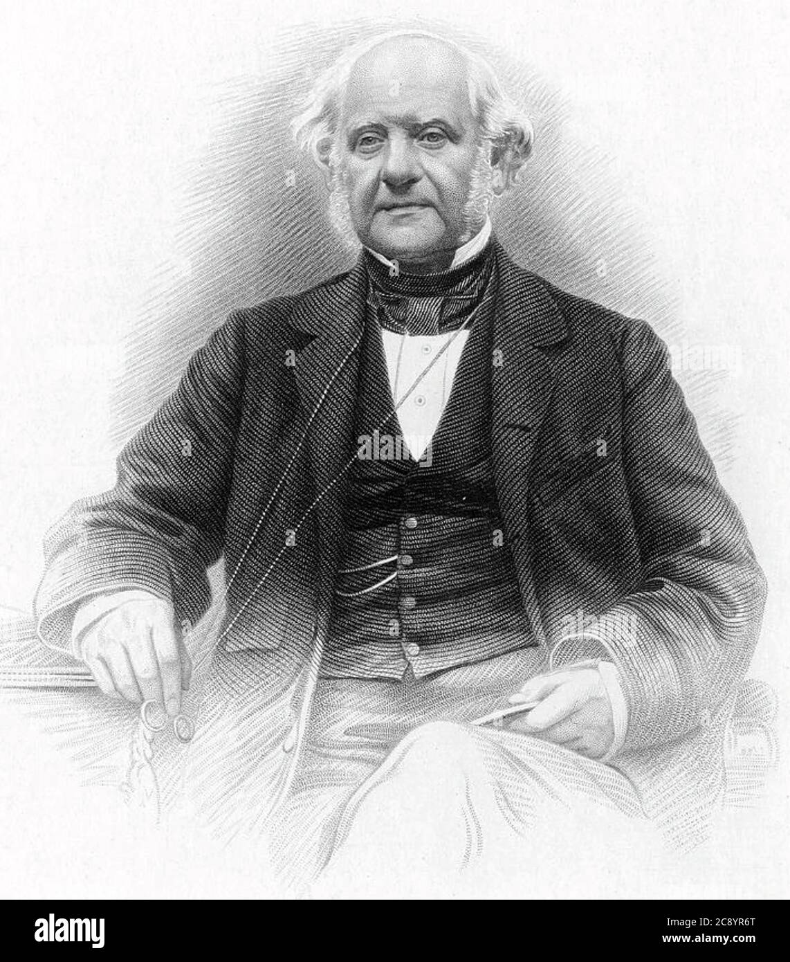 GEORGE PEABODY (1795-1869) American financier and philanthropist Stock Photo