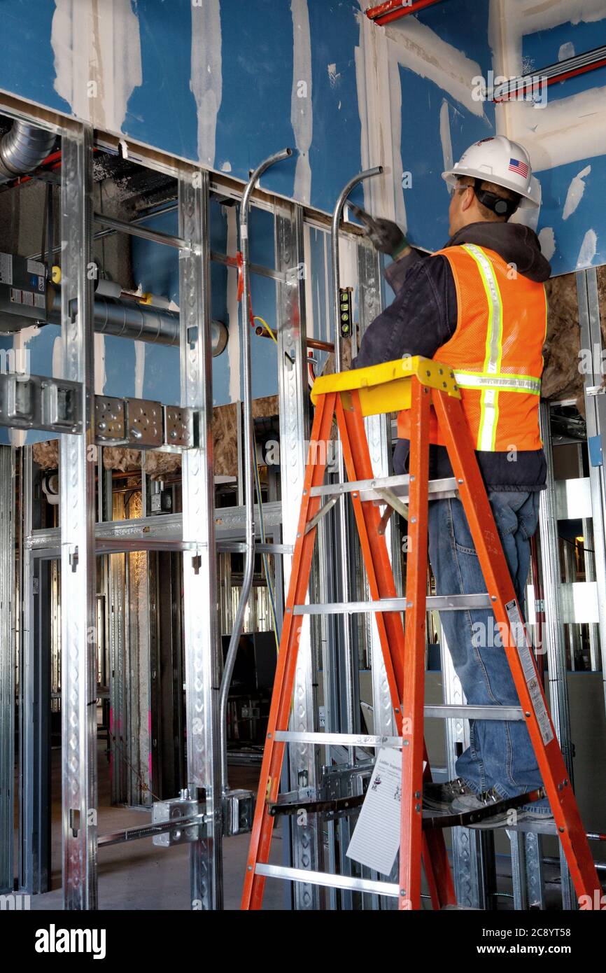 Wall Prepare for Electrical Conduit Stock Photo - Image of construction,  build: 44668648