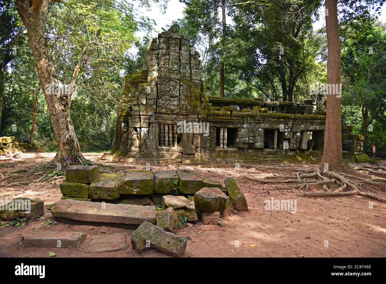 Ancient buildings in the Angkor Wat temple complex, Cambodia Stock ...