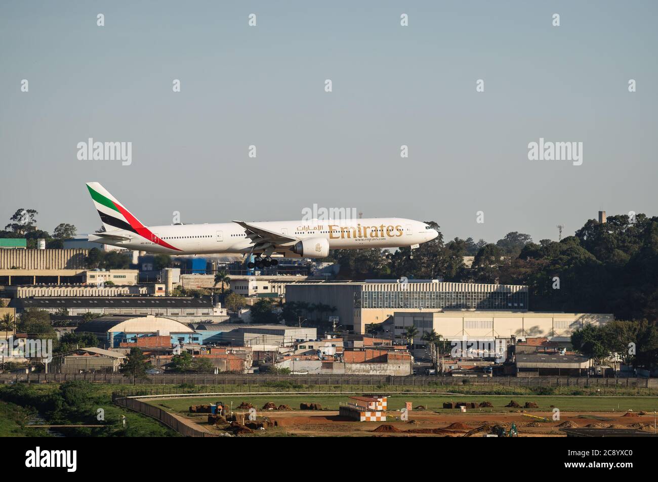 Emirates Boeing 77731HER (Widebody aircraft Reg. A6ECU) in short