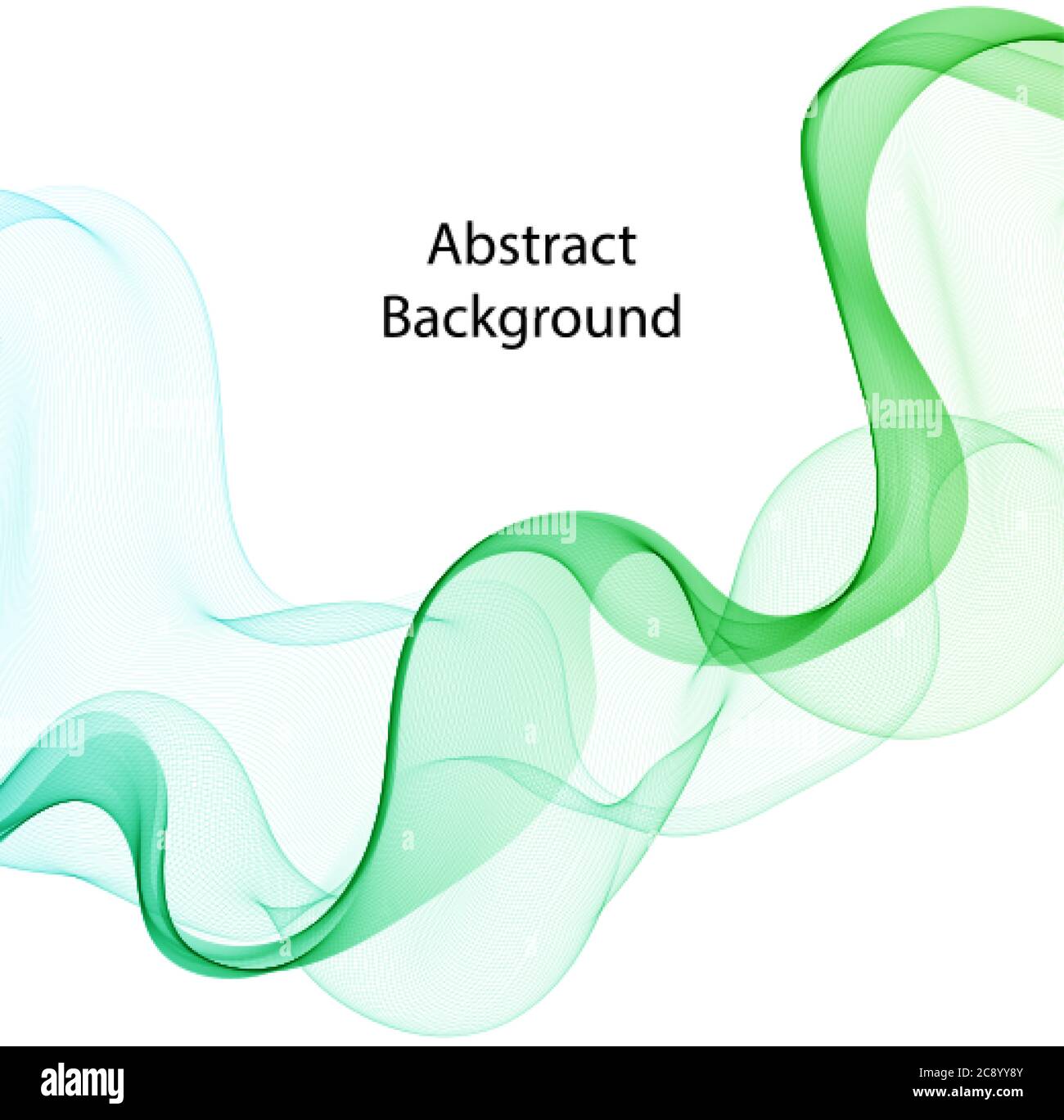 Abstract vector background, green waved lines for brochure, website ...