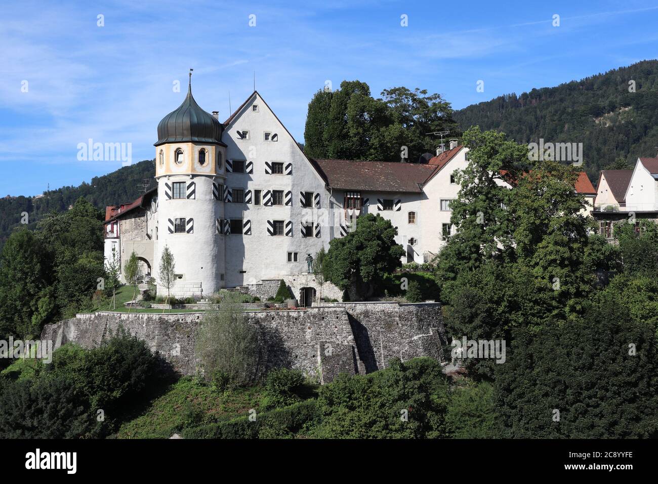 Bregenz, / Austria - August 09 2019: Deuring castle located in the upper town area of Bregenz, Austria Stock Photo