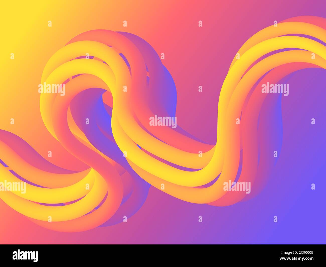 Color wave on a black background. wavy liquid wave. Abstract vector background Stock Vector