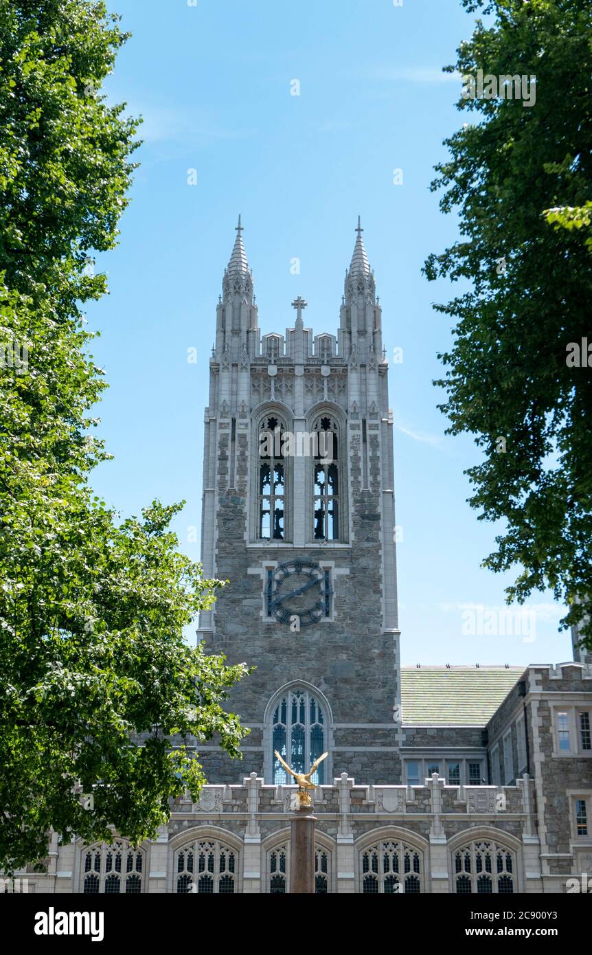 Gasson Tower at Boston College Stock Photo