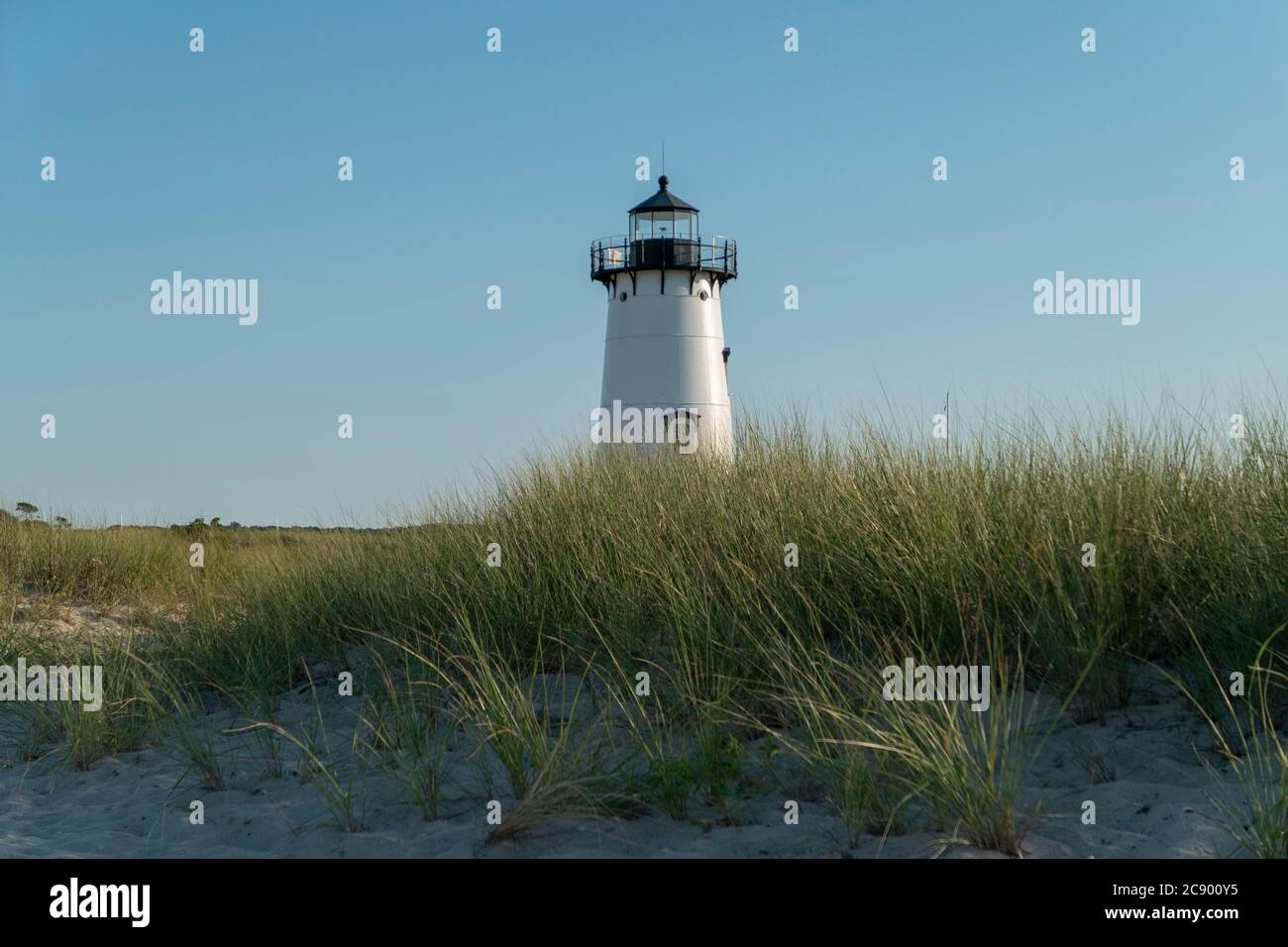 Edgartown Harbor Light lighthouse on Martha's Vineyard in Massachusetts Stock Photo