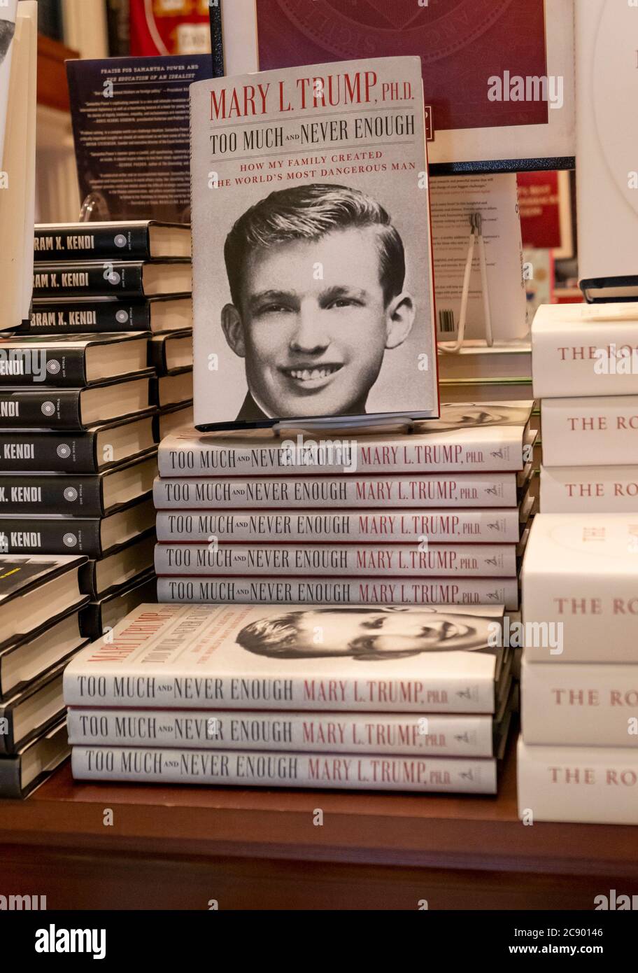 Too Much Never Enough bio by Mary L Trump on sale at the Coop in Harvard Square Cambridge Massachusetts Stock Photo