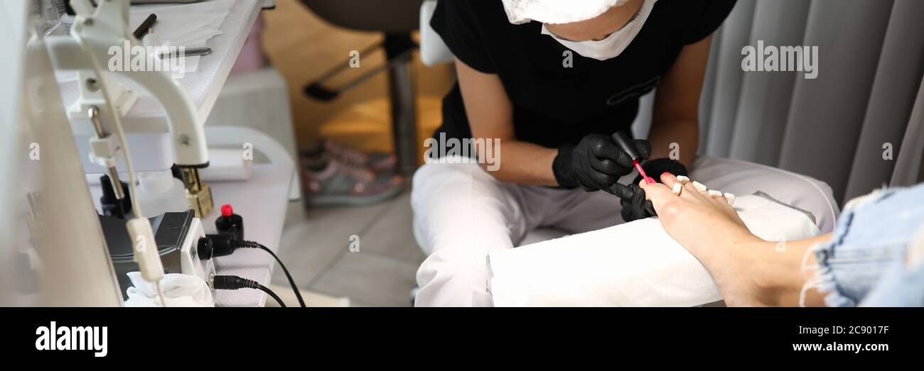 Client on beauty treatments in saloon Stock Photo