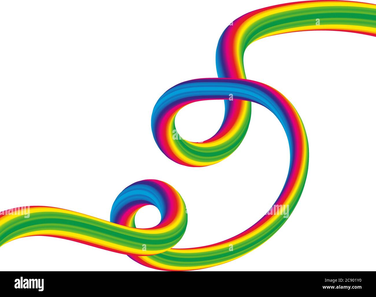Color wave on a black background. wavy liquid wave. Abstract vector background Stock Vector
