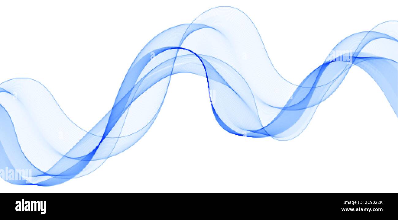 Abstract vector background with smooth color wave. Smoke wavy lines ...